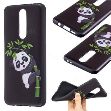 Bamboo Panda 3D Embossed Relief Black Soft Back Cover for Xiaomi Redmi K30