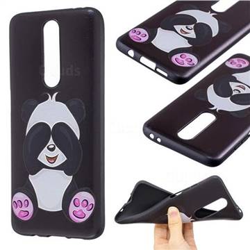 Lovely Panda 3D Embossed Relief Black Soft Back Cover for Xiaomi Redmi K30