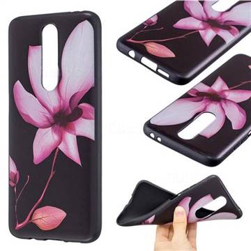 Lotus Flower 3D Embossed Relief Black Soft Back Cover for Xiaomi Redmi K30