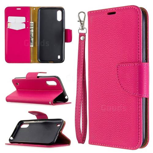 Classic Luxury Litchi Leather Phone Wallet Case for Xiaomi Redmi K30 - Rose