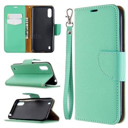 Classic Luxury Litchi Leather Phone Wallet Case for Xiaomi Redmi K30 - Green
