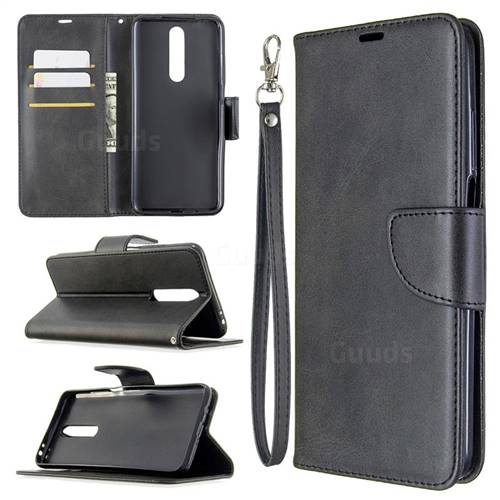 Classic Sheepskin PU Leather Phone Wallet Case for Xiaomi Redmi K30 - Black