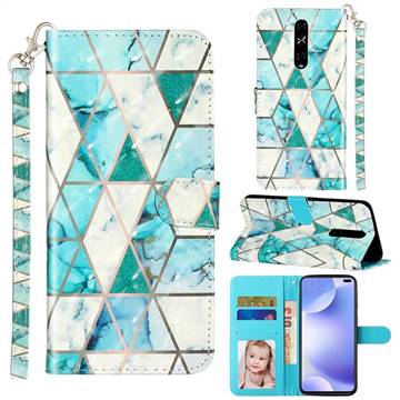 Stitching Marble 3D Leather Phone Holster Wallet Case for Xiaomi Redmi K30