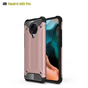 King Kong Armor Premium Shockproof Dual Layer Rugged Hard Cover for Xiaomi Redmi K30 Pro - Rose Gold