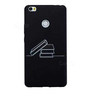 Book Stick Figure Matte Black TPU Phone Cover for Xiaomi Mi Max