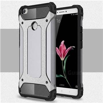 King Kong Armor Premium Shockproof Dual Layer Rugged Hard Cover for Xiaomi Mi Max - Silver Grey