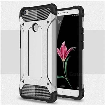 King Kong Armor Premium Shockproof Dual Layer Rugged Hard Cover for Xiaomi Mi Max - Technology Silver