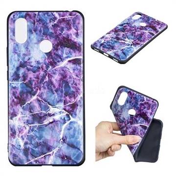 Marble 3D Embossed Relief Black TPU Cell Phone Back Cover for Xiaomi Mi Max 3