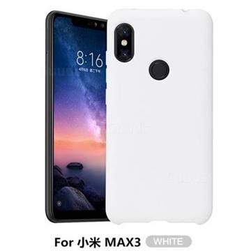 Howmak Slim Liquid Silicone Rubber Shockproof Phone Case Cover for Xiaomi Mi Max 3 - White