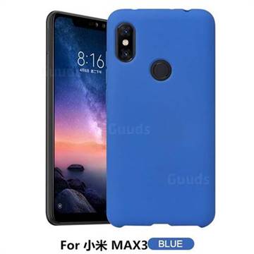 Howmak Slim Liquid Silicone Rubber Shockproof Phone Case Cover for Xiaomi Mi Max 3 - Sky Blue