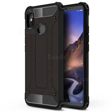 King Kong Armor Premium Shockproof Dual Layer Rugged Hard Cover for Xiaomi Mi Max 3 - Black Gold