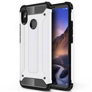 King Kong Armor Premium Shockproof Dual Layer Rugged Hard Cover for Xiaomi Mi Max 3 - White