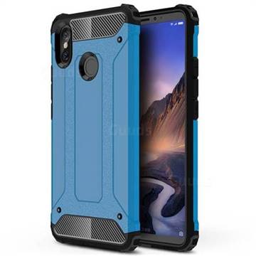King Kong Armor Premium Shockproof Dual Layer Rugged Hard Cover for Xiaomi Mi Max 3 - Sky Blue
