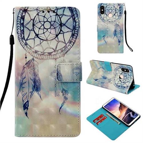 Fantasy Campanula 3D Painted Leather Wallet Case for Xiaomi Mi Max 3
