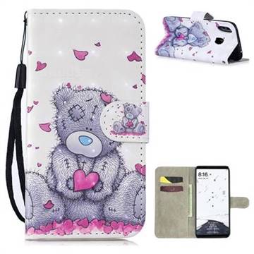 Love Panda 3D Painted Leather Wallet Phone Case for Xiaomi Mi Max 3