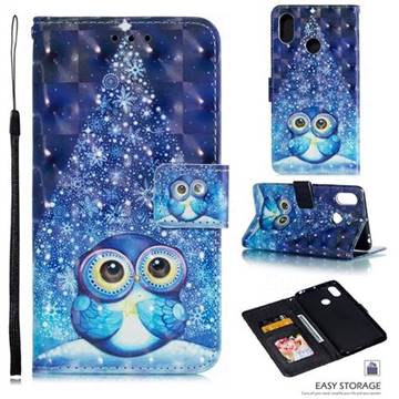 Stage Owl 3D Painted Leather Phone Wallet Case for Xiaomi Mi Max 3