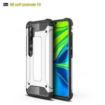 King Kong Armor Premium Shockproof Dual Layer Rugged Hard Cover for Xiaomi Mi Note 10 / Note 10 Pro / CC9 Pro - White