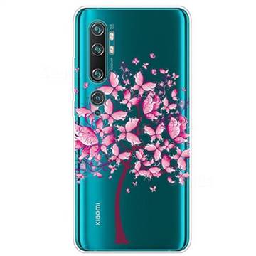 Pink Butterfly Tree Super Clear Soft TPU Back Cover for Xiaomi Mi Note 10 / Note 10 Pro / CC9 Pro