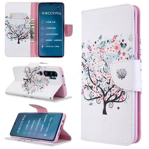 Colorful Tree Leather Wallet Case for Xiaomi Mi Note 10 / Note 10 Pro / CC9 Pro