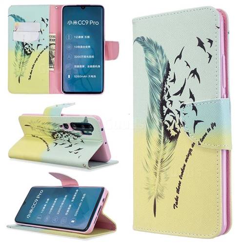 Feather Bird Leather Wallet Case for Xiaomi Mi Note 10 / Note 10 Pro / CC9 Pro