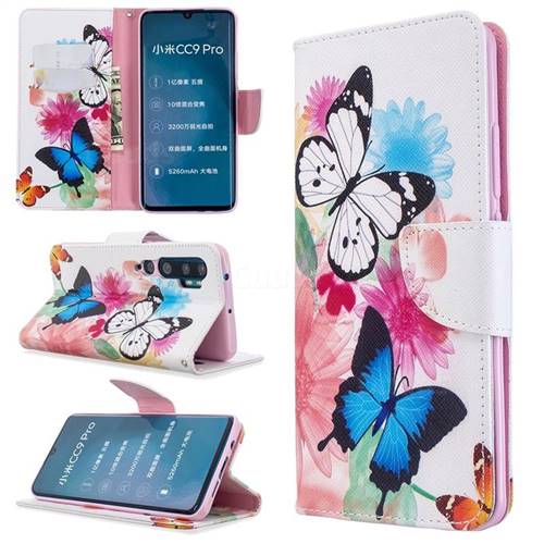 Vivid Flying Butterflies Leather Wallet Case for Xiaomi Mi Note 10 / Note 10 Pro / CC9 Pro
