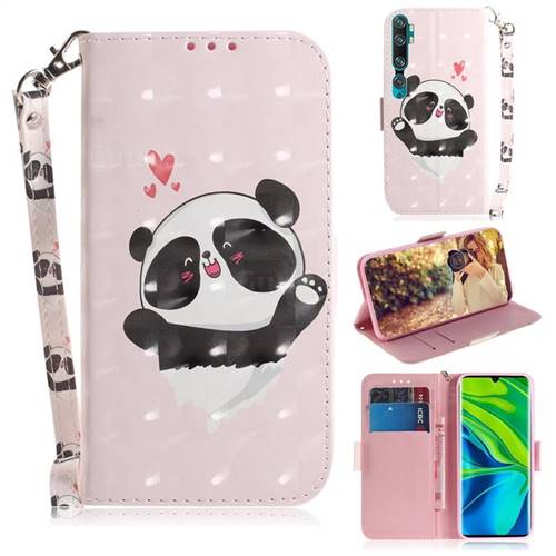 Heart Cat 3D Painted Leather Wallet Phone Case for Xiaomi Mi Note 10 / Note 10 Pro / CC9 Pro