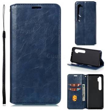 Retro Slim Magnetic Crazy Horse PU Leather Wallet Case for Xiaomi Mi Note 10 / Note 10 Pro / CC9 Pro - Blue