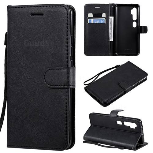 Retro Greek Classic Smooth PU Leather Wallet Phone Case for Xiaomi Mi Note 10 / Note 10 Pro / CC9 Pro - Black