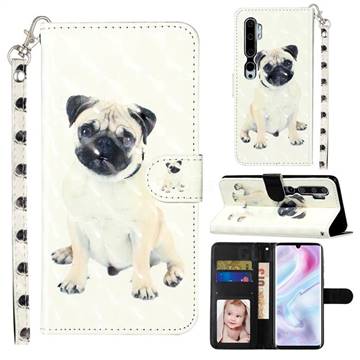 Pug Dog 3D Leather Phone Holster Wallet Case for Xiaomi Mi Note 10 / Note 10 Pro / CC9 Pro