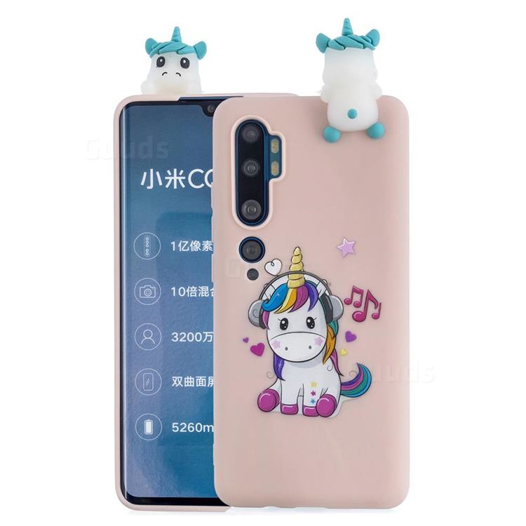 Music Unicorn Soft 3D Climbing Doll Soft Case for Xiaomi Mi Note 10 Lite