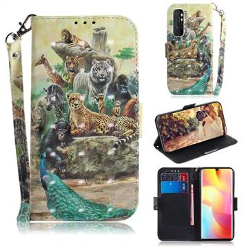 Beast Zoo 3D Painted Leather Wallet Phone Case for Xiaomi Mi Note 10 Lite