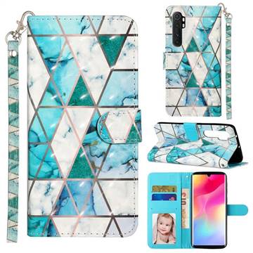 Stitching Marble 3D Leather Phone Holster Wallet Case for Xiaomi Mi Note 10 Lite