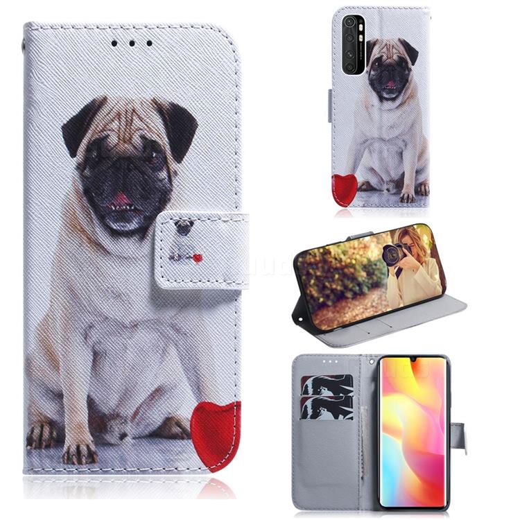 Pug Dog PU Leather Wallet Case for Xiaomi Mi Note 10 Lite