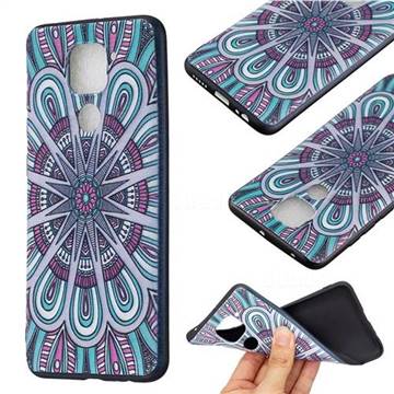 Mandala 3D Embossed Relief Black Soft Back Cover for Xiaomi Redmi Note 9