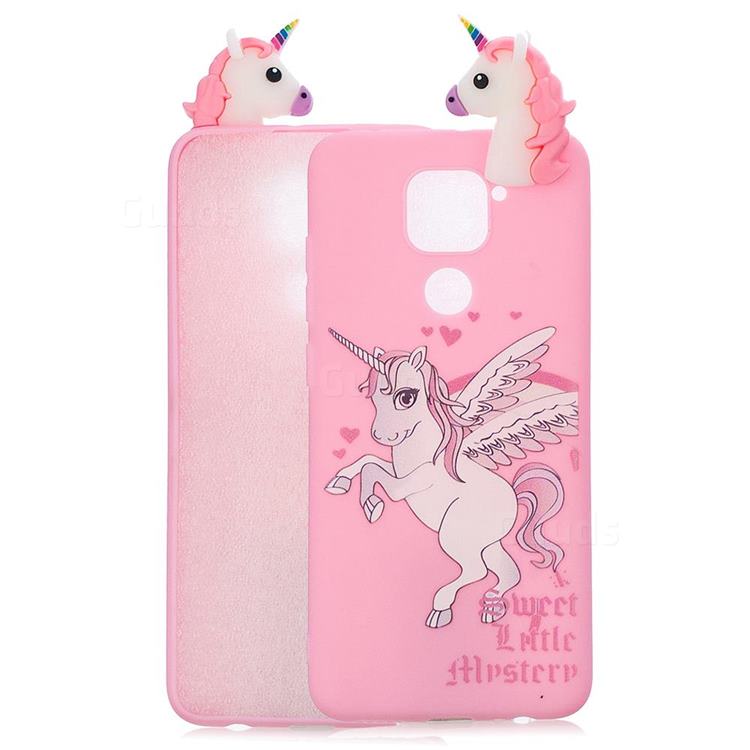 Wings Unicorn Soft 3D Climbing Doll Soft Case for Xiaomi Redmi Note 9