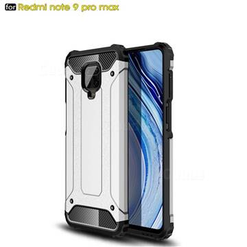 King Kong Armor Premium Shockproof Dual Layer Rugged Hard Cover for Xiaomi Redmi Note 9s / Note9 Pro / Note 9 Pro Max - White