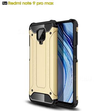 King Kong Armor Premium Shockproof Dual Layer Rugged Hard Cover for Xiaomi Redmi Note 9s / Note9 Pro / Note 9 Pro Max - Champagne Gold