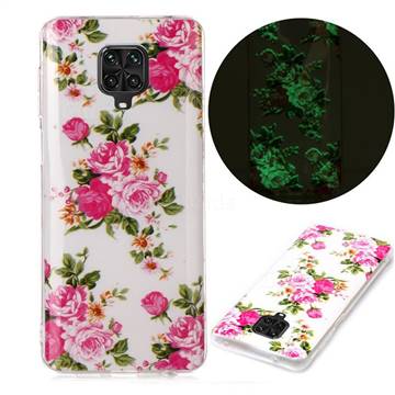 Peony Noctilucent Soft TPU Back Cover for Xiaomi Redmi Note 9s / Note9 Pro / Note 9 Pro Max