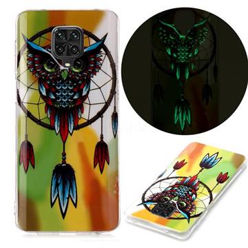 Owl Wind Chimes Noctilucent Soft TPU Back Cover for Xiaomi Redmi Note 9s / Note9 Pro / Note 9 Pro Max