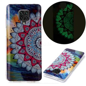 Colorful Sun Flower Noctilucent Soft TPU Back Cover for Xiaomi Redmi Note 9s / Note9 Pro / Note 9 Pro Max