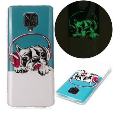 Headphone Puppy Noctilucent Soft TPU Back Cover for Xiaomi Redmi Note 9s / Note9 Pro / Note 9 Pro Max