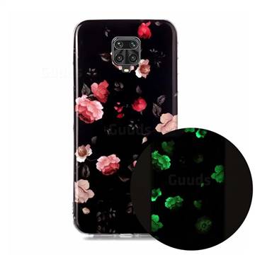 Rose Flower Noctilucent Soft TPU Back Cover for Xiaomi Redmi Note 9s / Note9 Pro / Note 9 Pro Max