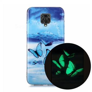 Flying Butterflies Noctilucent Soft TPU Back Cover for Xiaomi Redmi Note 9s / Note9 Pro / Note 9 Pro Max