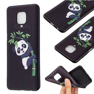 Bamboo Panda 3D Embossed Relief Black Soft Back Cover for Xiaomi Redmi Note 9s / Note9 Pro / Note 9 Pro Max