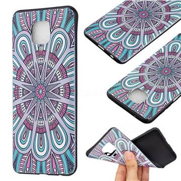 Mandala 3D Embossed Relief Black Soft Back Cover for Xiaomi Redmi Note 9s / Note9 Pro / Note 9 Pro Max