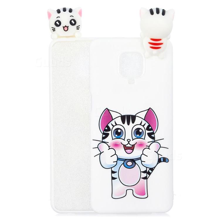 Cute Pink Kitten Soft 3D Climbing Doll Soft Case for Xiaomi Redmi Note 9s / Note9 Pro / Note 9 Pro Max