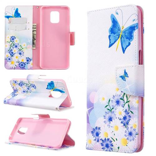 Butterflies Flowers Leather Wallet Case for Xiaomi Redmi Note 9s / Note9 Pro / Note 9 Pro Max