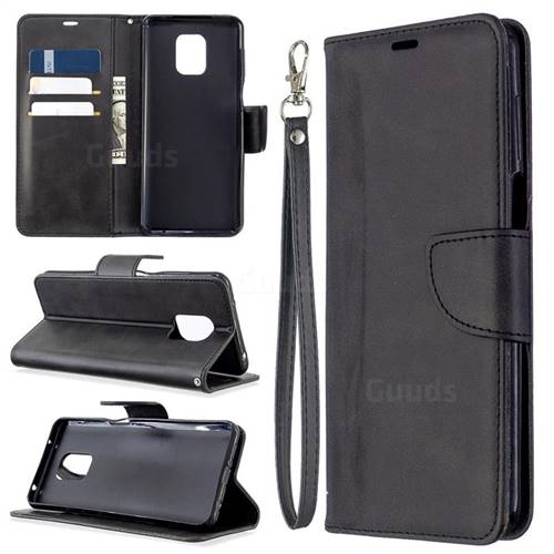 Classic Sheepskin PU Leather Phone Wallet Case for Xiaomi Redmi Note 9s / Note9 Pro / Note 9 Pro Max - Black