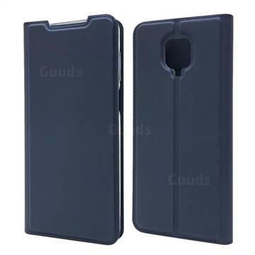 Ultra Slim Card Magnetic Automatic Suction Leather Wallet Case for Xiaomi Redmi Note 9s / Note9 Pro / Note 9 Pro Max - Royal Blue