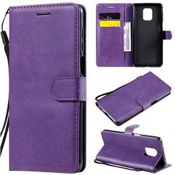 Retro Greek Classic Smooth PU Leather Wallet Phone Case for Xiaomi Redmi Note 9s / Note9 Pro / Note 9 Pro Max - Purple